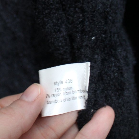 Barefoot Dreams Black Drapey Cardigan sz L/XL - Picture 5 of 7